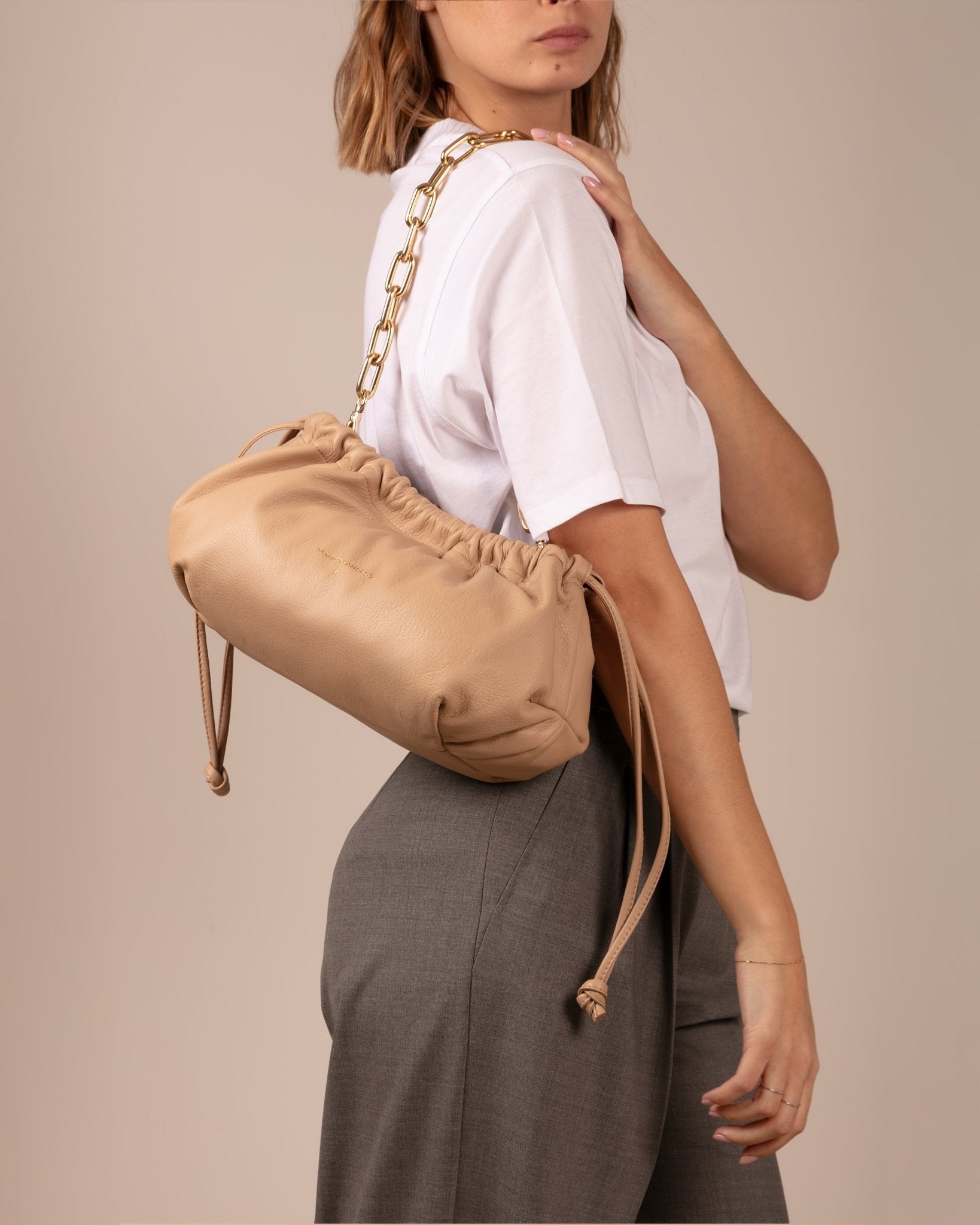 Cri New Cappuccino con Tracolla Catena Mini Kate - Marks&Angels