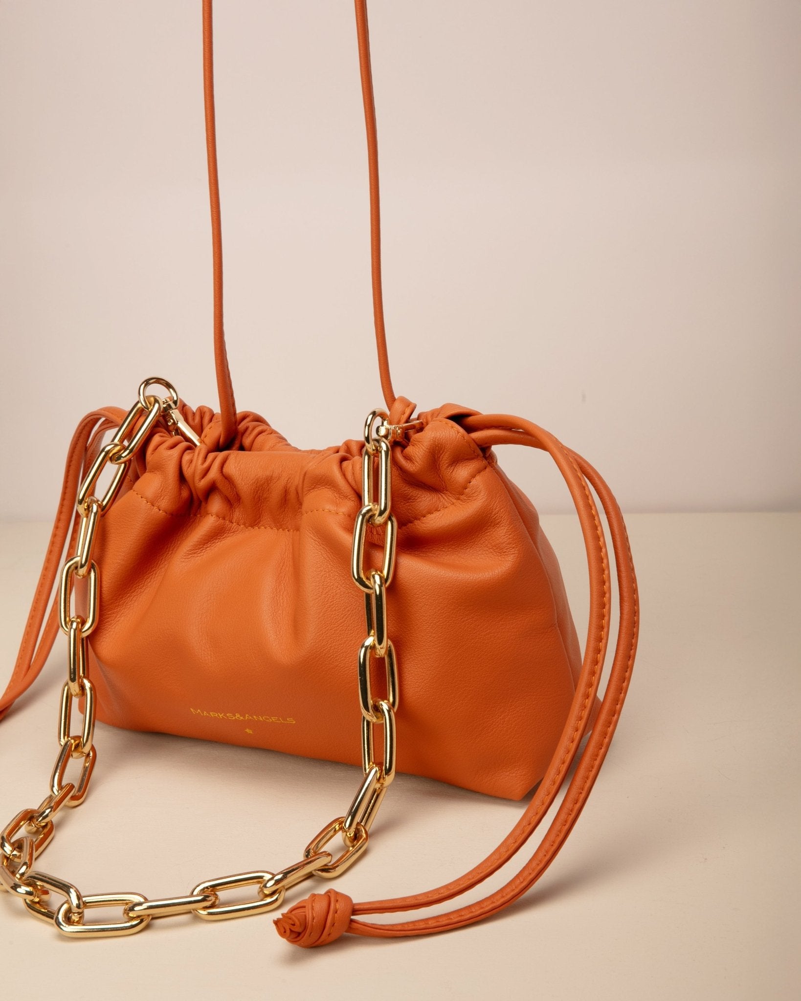 Mini Cri New Arancio con Tracolla Catena Mini Kate - Marks&Angels