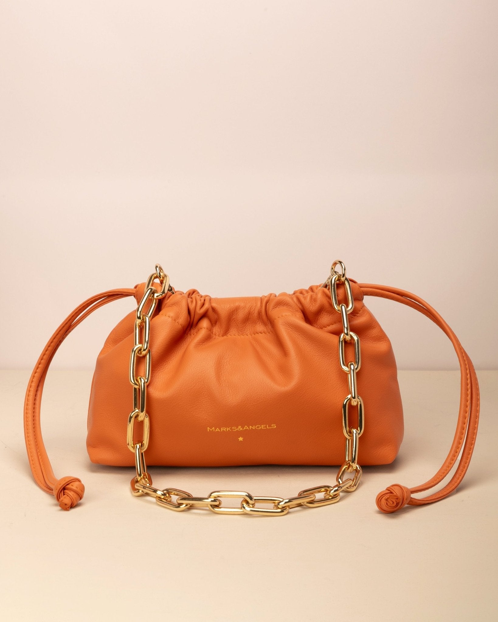 Mini Cri New Arancio con Tracolla Catena Mini Kate - Marks&Angels
