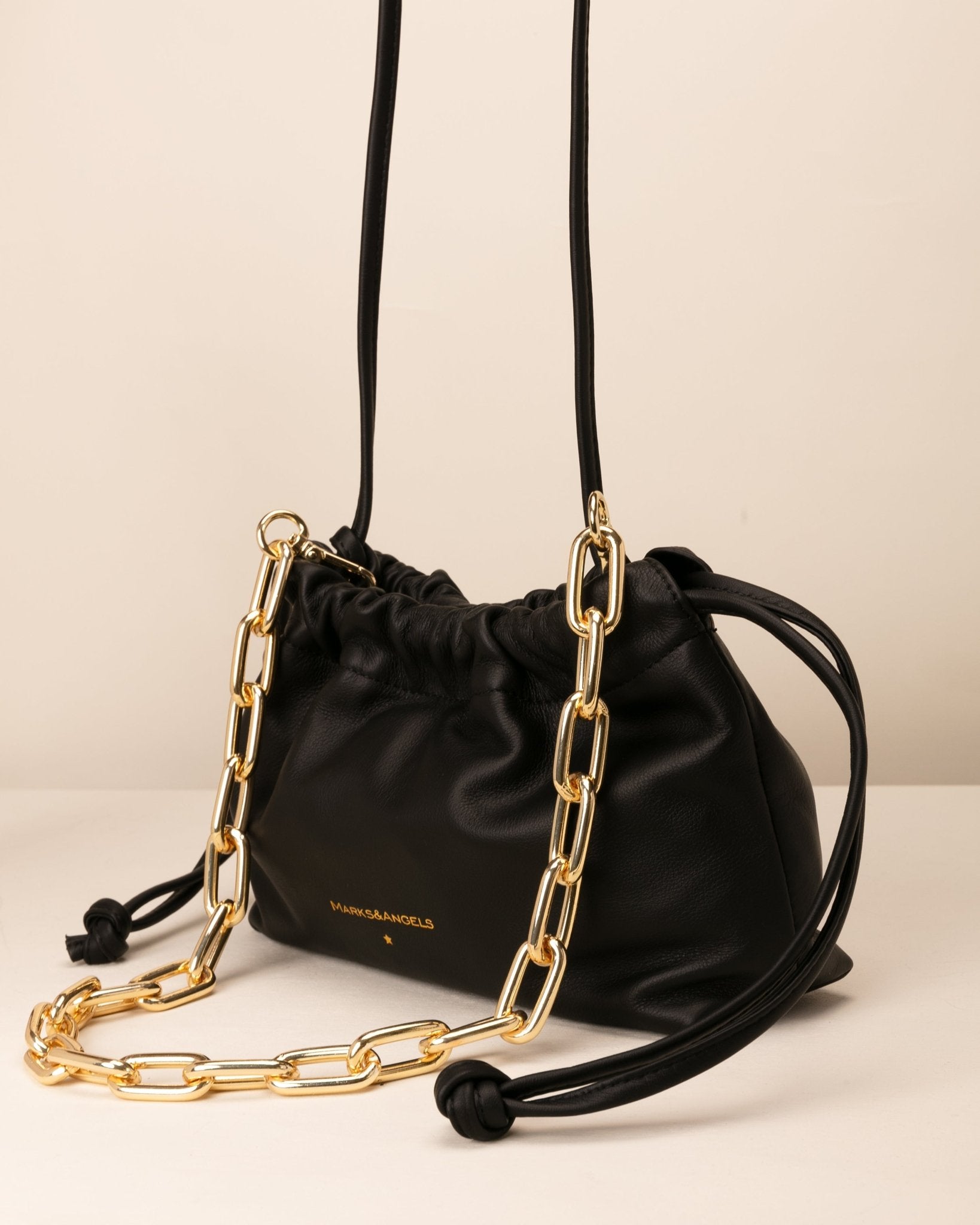 Mini Cri New Nero con Tracolla Catena Mini Kate - Marks&Angels